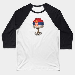 Tree of Life with Serbian Flag Baseball T-Shirt